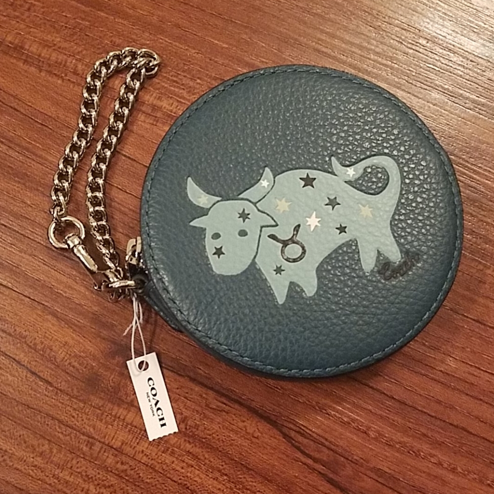 NWT Coach Coin Purse Astrological Taurus